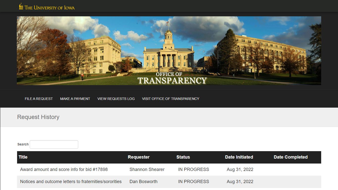 Public Records - The University Of Iowa